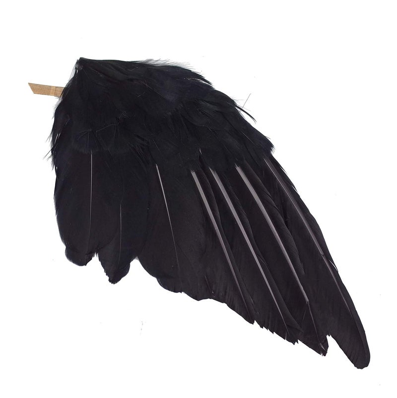 Etistta 2-Pack Realistic Crows Lifesize Extra Large Handmade Black Feathered Crow for Halloween Decorations Birds, L (13 inch+12 inch) - Image 4